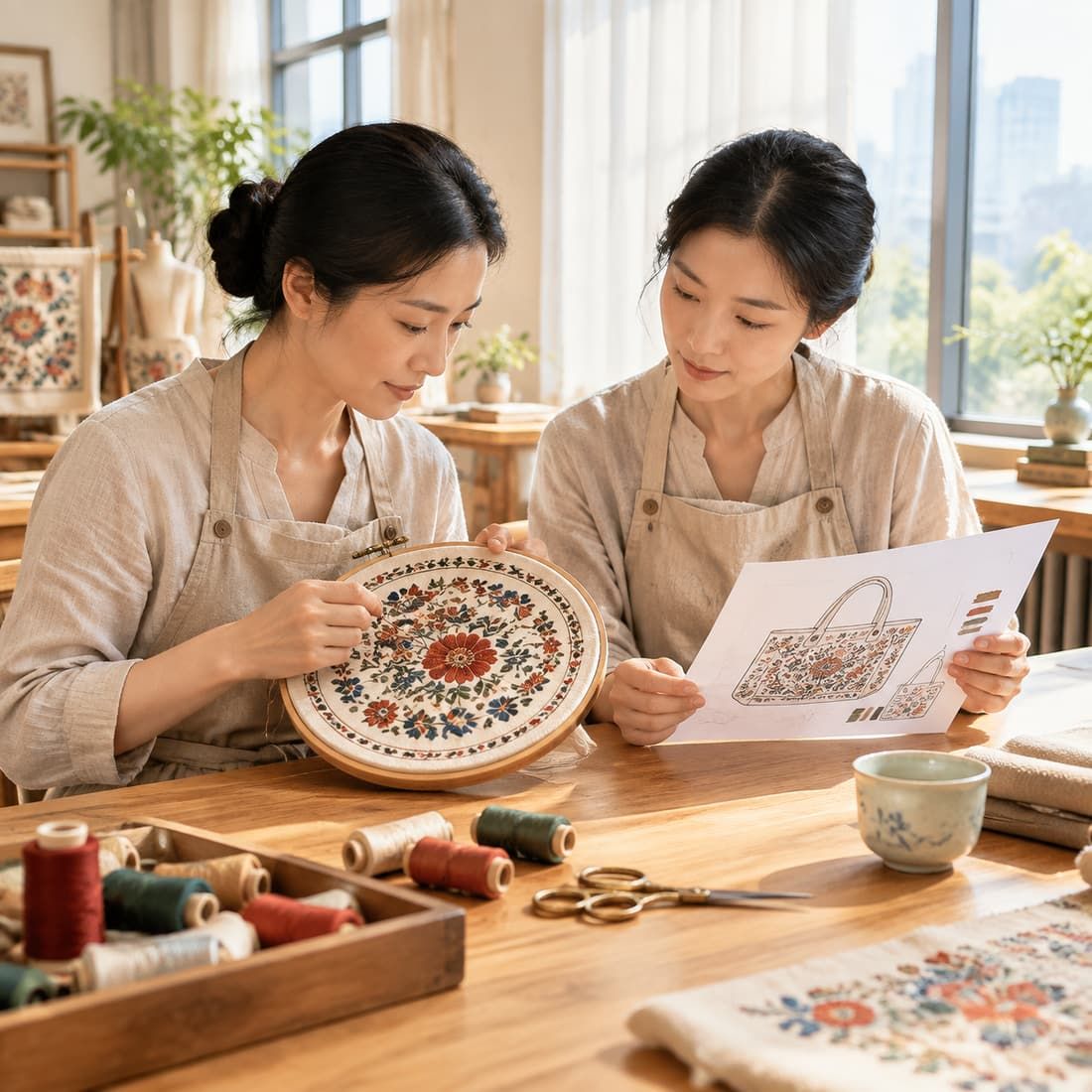 83 Master Artisans Needlework & Weaving Hall - TelvaBag Workshop Facility in Dongguan