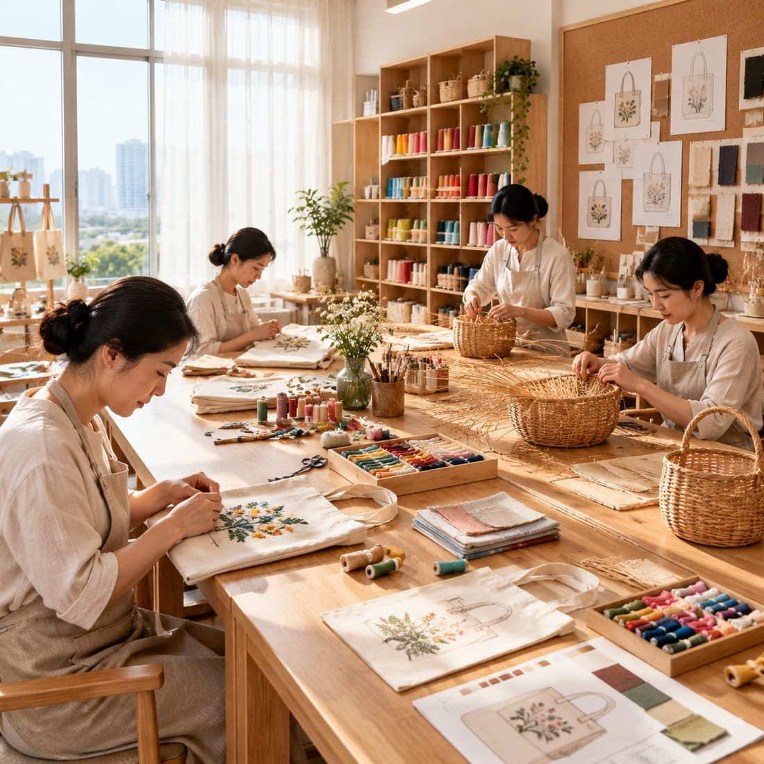TelvaBag 2,800 square meter handcraft bag atelier studio in Dongguan, China
