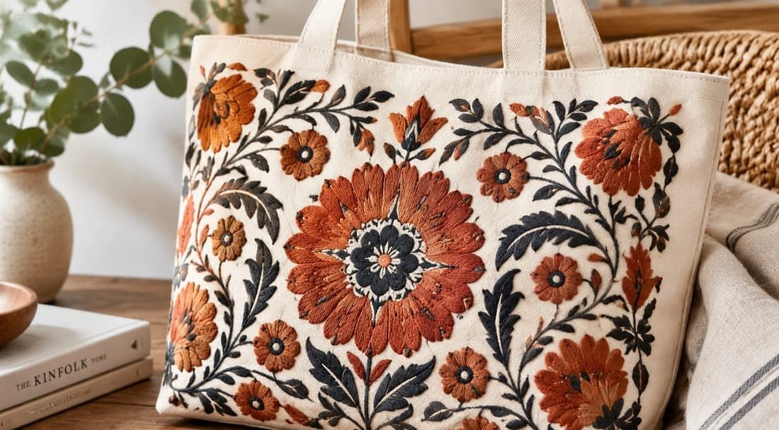 Bestickter Canvas-Tote nach Kundenwunsch - Custom Bag Project by TelvaBag