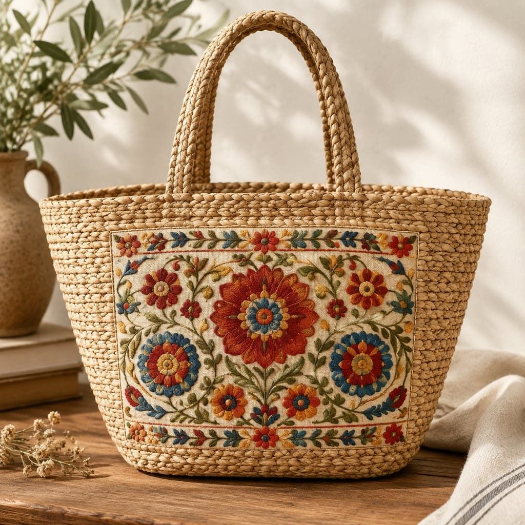 Bestickte gewebte Taschen (Mixed Media)